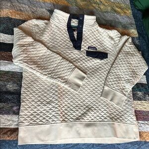 Patagonia Cream Quilted Pullover